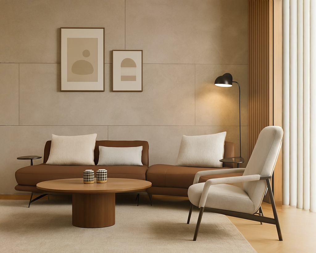 SOFA REGAL WITH WOODEN ARMS