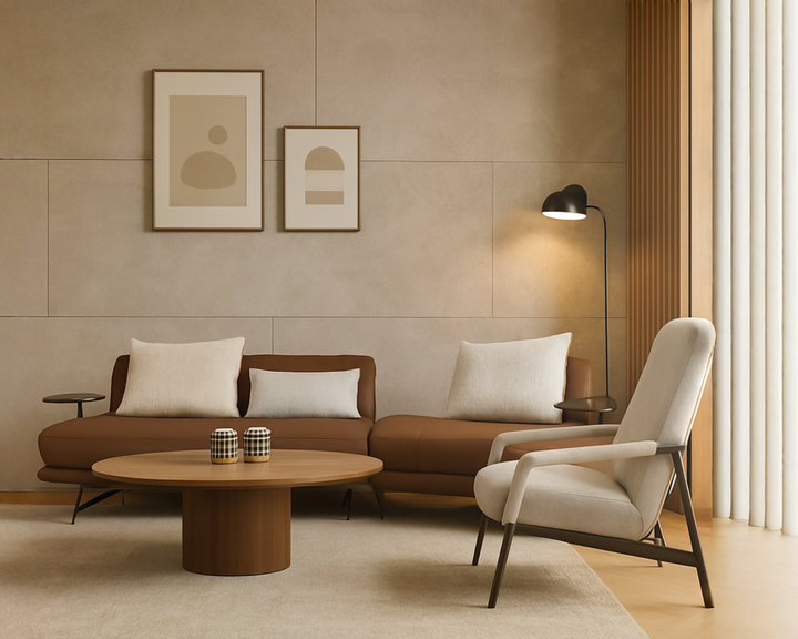 SOFA REGAL W/ WOODEN ARMS