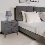 Bed Loft with Night Table Rosy Titanium Grey at Zhomes Furniture Online Pakistan