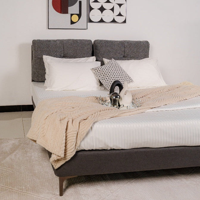 Bed Loft with Night Table Rosy Titanium Grey at Zhomes Largest Furniture Store in Pakistan