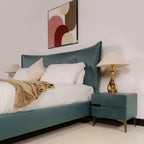 Bed Victor Storm Teal at ZHomes Furniture Pakistan. No1 Furniture Store In Pakistan