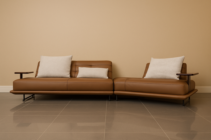 SOFA REGAL W/ WOODEN ARMS