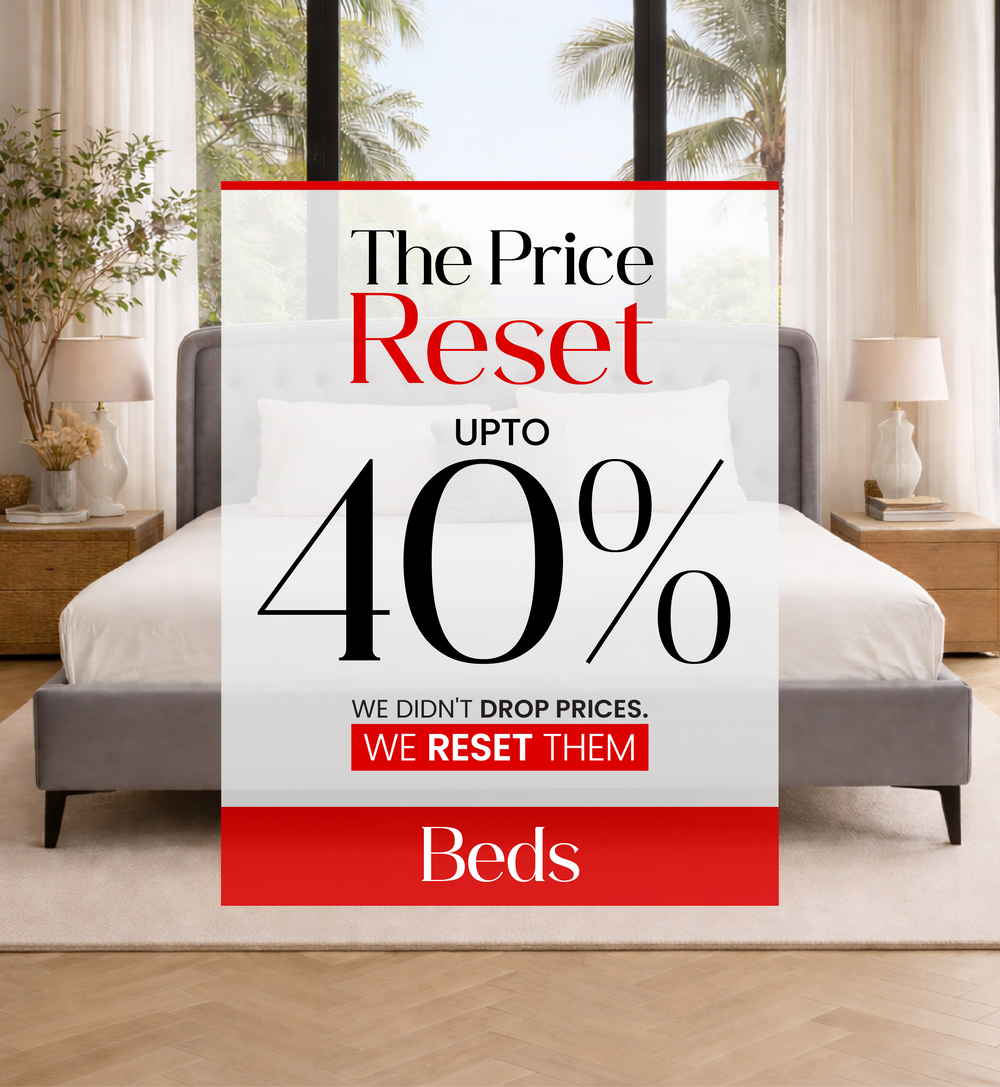 Price Reset - Enjoy Upto 40 Percent Off on Beds at ZHomes Furniture Pakistan