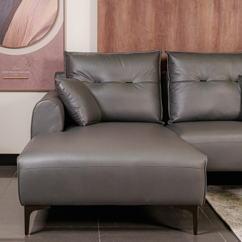 SOFA DREAM L-SHAPE RHS GRAPHITE DUST