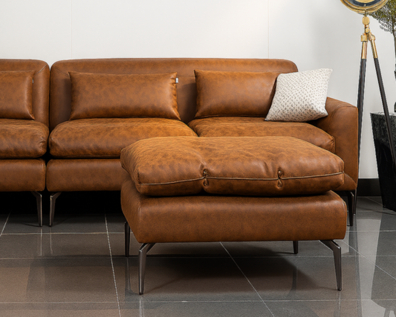 SOFA FLEX L SHAPE RHS WITH PUFFY at ZHomes Furniture Pakistan