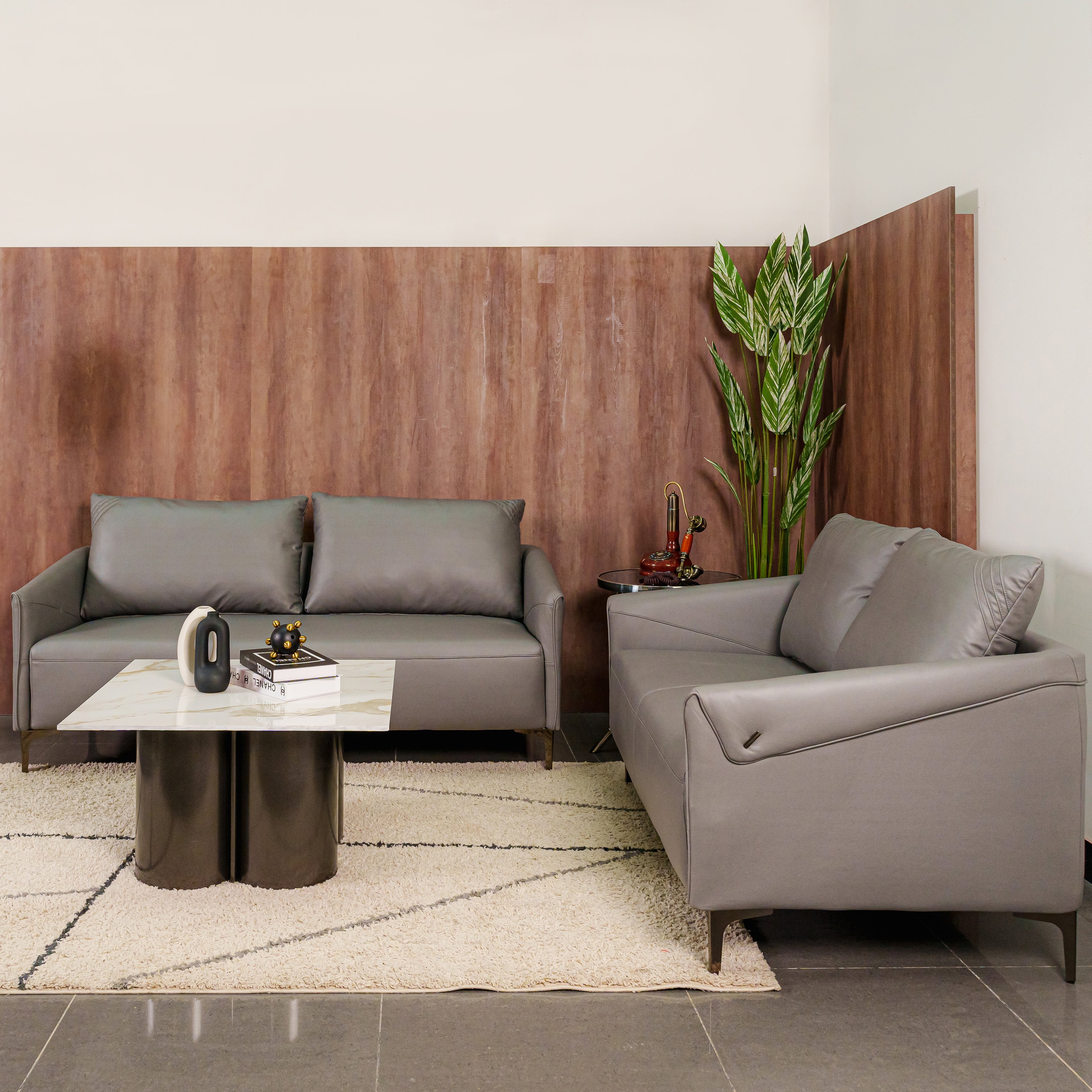 SOFA METRIO (3+2) SEATER STERLING SILVER