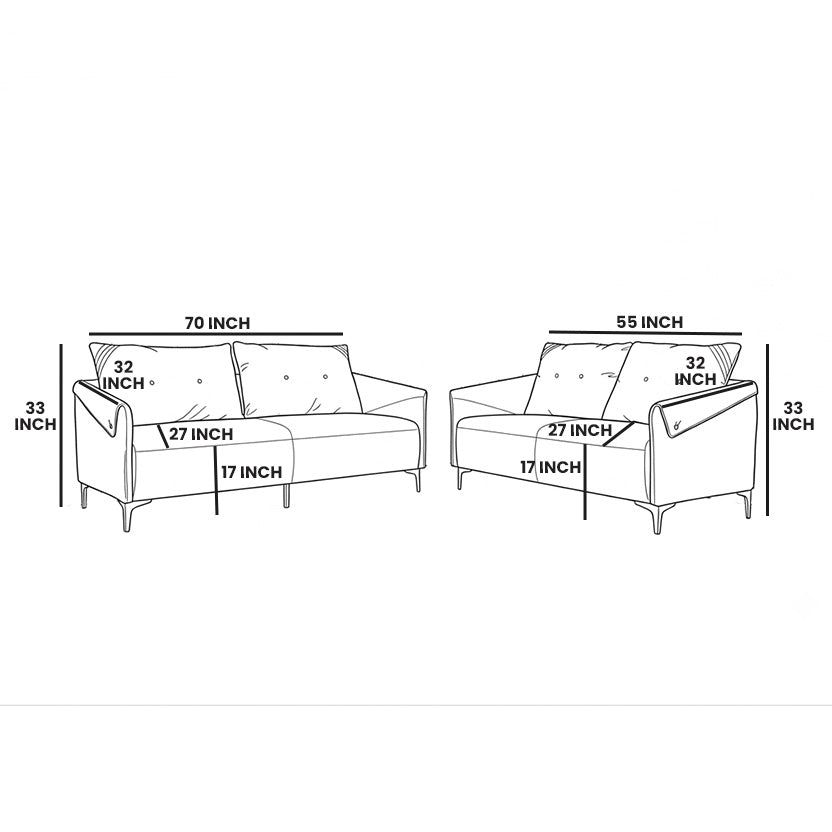 Sofa Metrio (3+2) Seater Sterling Silver at ZHomes Furniture Pakistan. Most Popular Furniture Store In Pakistan