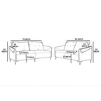 Sofa Metrio (3+2) Seater Sterling Silver at ZHomes Furniture Pakistan. Most Popular Furniture Store In Pakistan