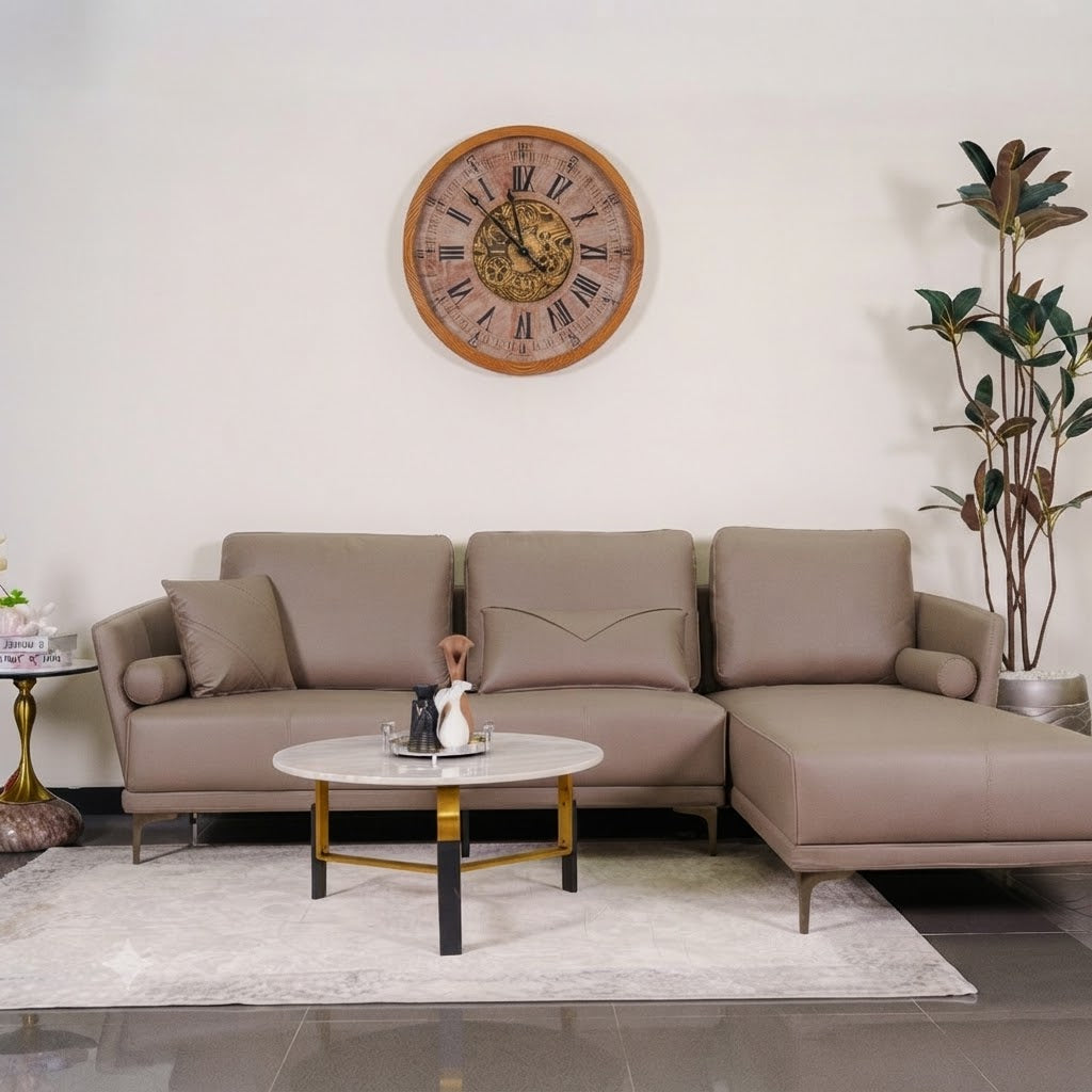 SOFA PINE L SHAPE LHS TOASTED ALMOND