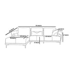 Sofa Pine L Shape RHS Toasted Almond at ZHomes Most Popular Furniture store In Pakistan 
