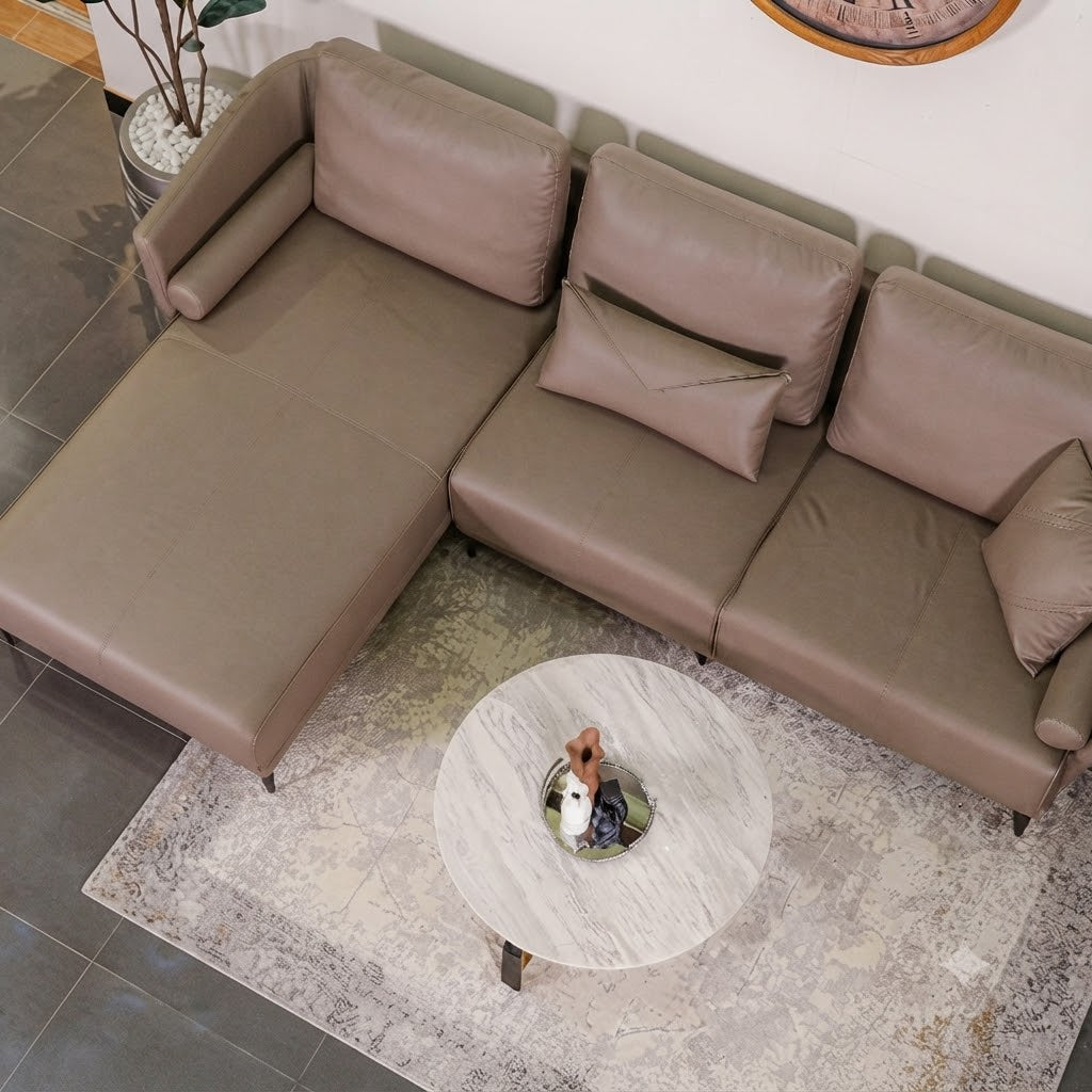 SOFA PINE L SHAPE RHS TOASTED ALMOND