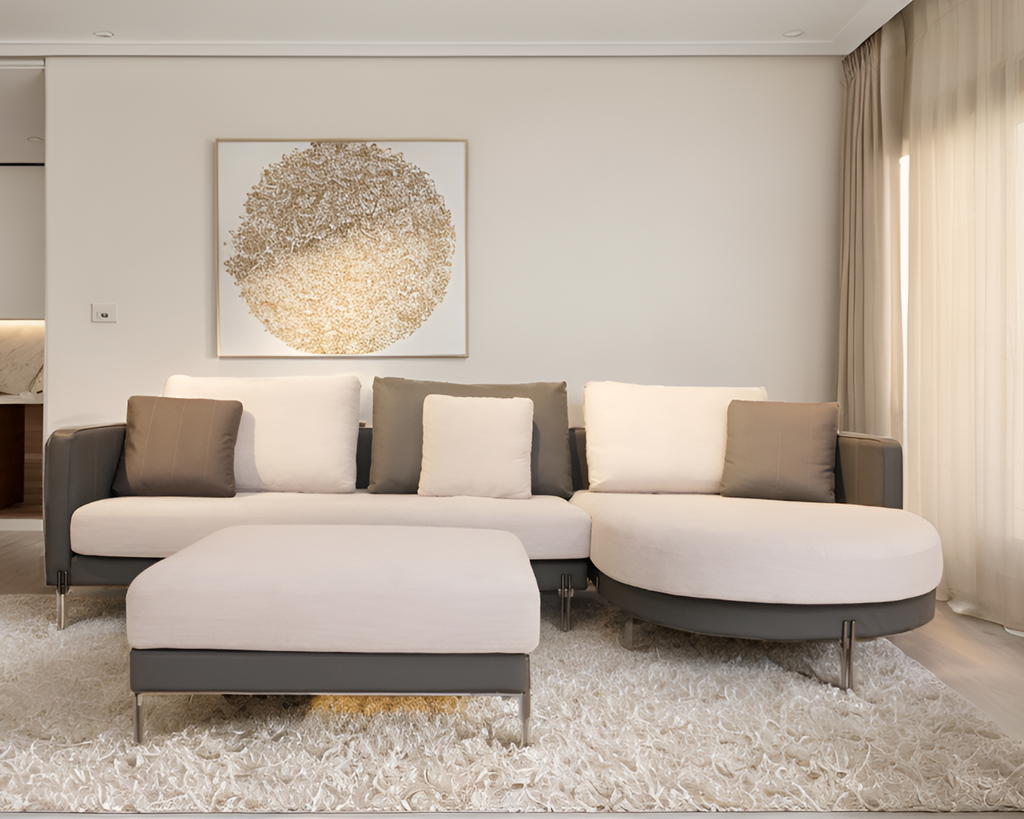 SOFA ELEGANT L SHAPE W/PUFFY LHS