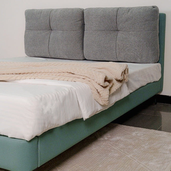 Bed Loft with Night Table Rosy Warm Grey Eucaluptus at Zhomes Furniture Pakistan. Best Furniture Store In Pakistan For Furniture Products