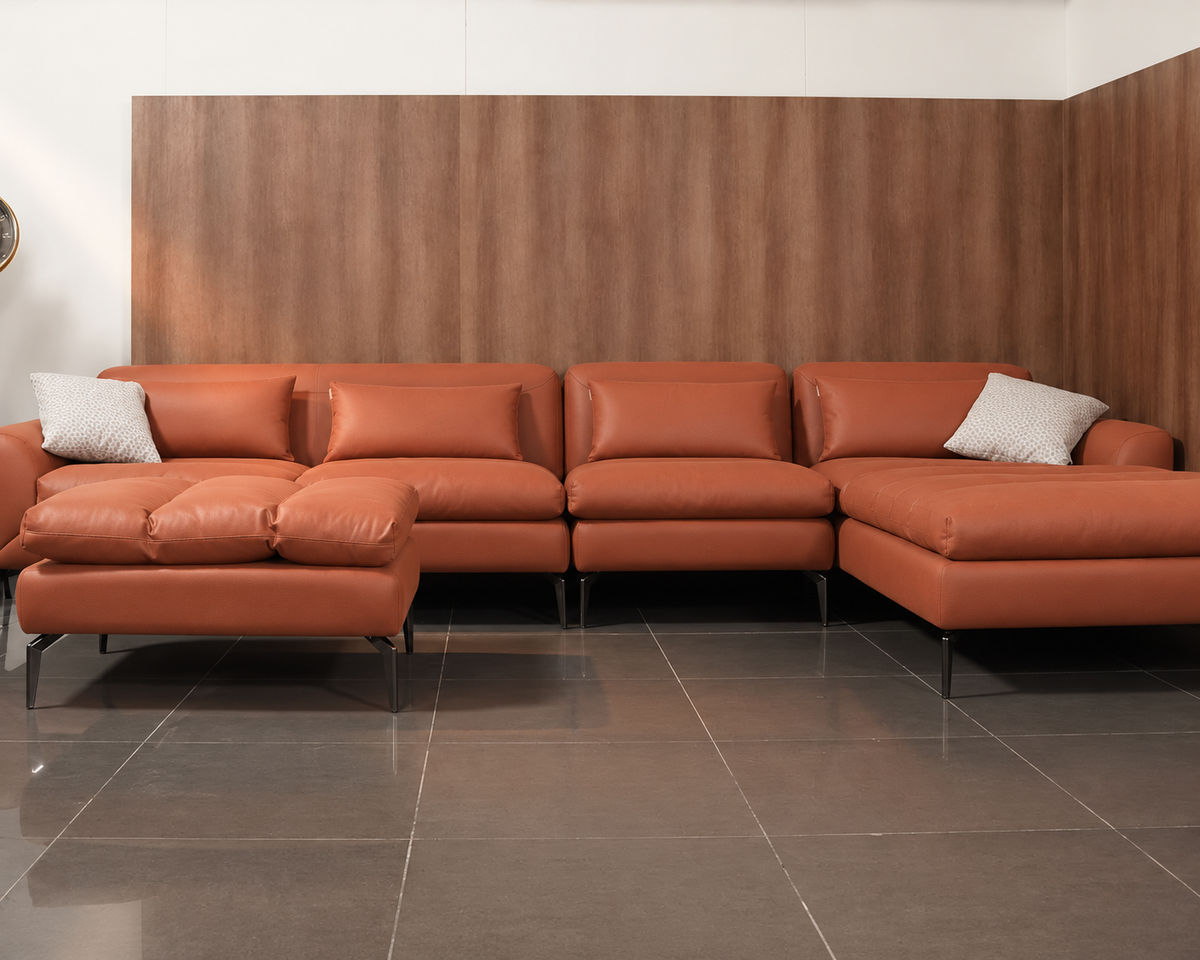 Sofa Flex L Shape LHS with Puffy at ZHomes Most Trusted Furniture Store in Pakistan