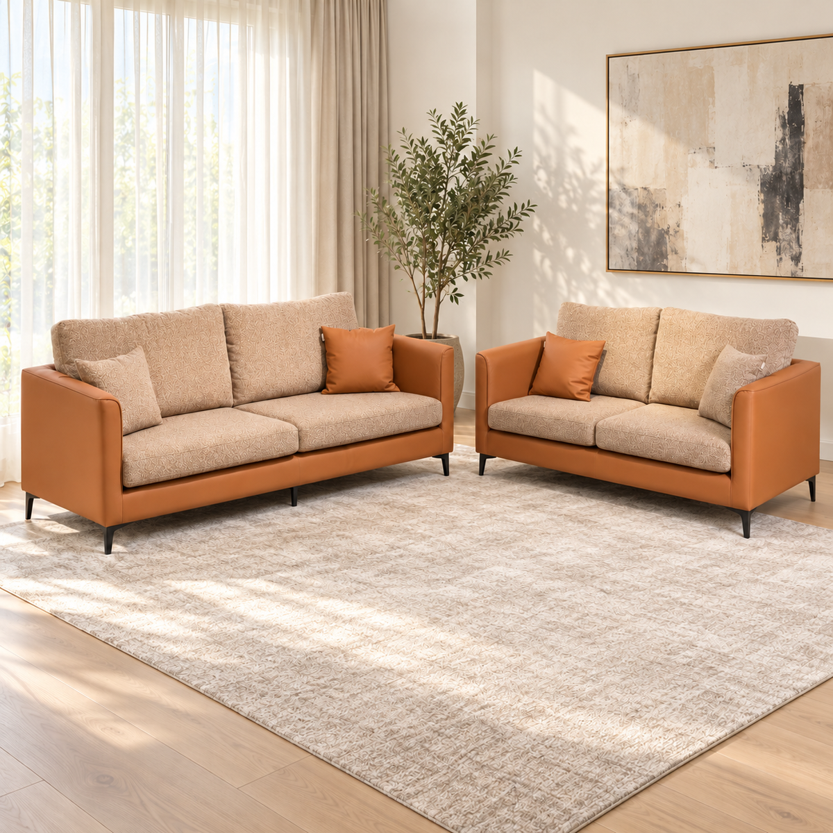 Sofa Marino (3+2) Seater Cinnamon Foliage at ZHomes Furniture