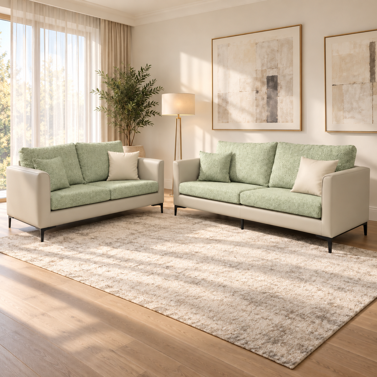 Sofa Marino (3+2) Seater Vanilla Sage at ZHomes Furniture
