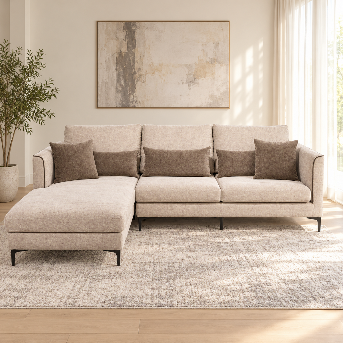 Sofa Marino L-Shape RHS Warm Alabaster at ZHomes Furniture Pakistan
