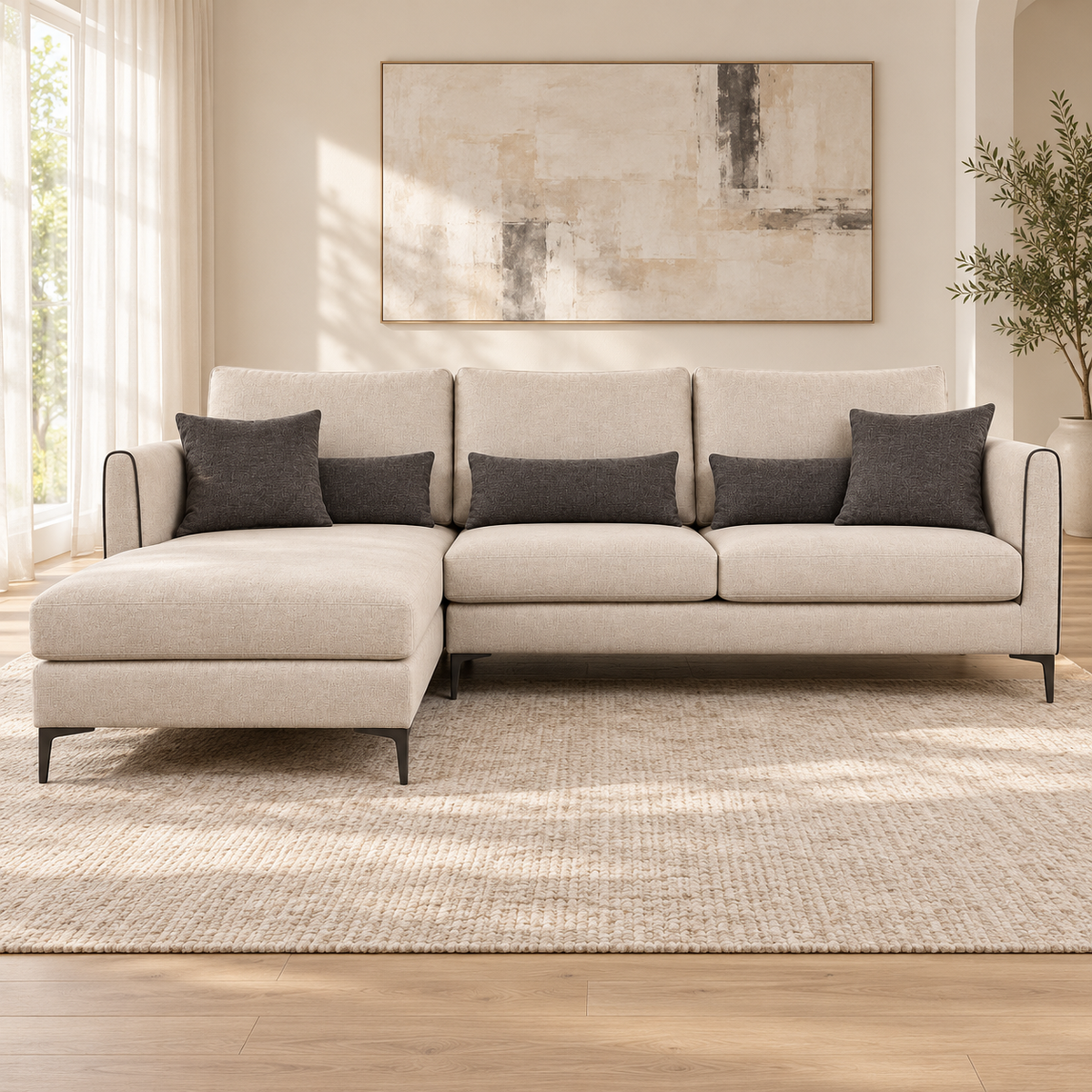 Sofa Marino L-Shape RHS Warm Alabaster at ZHomes Furniture Pakistan