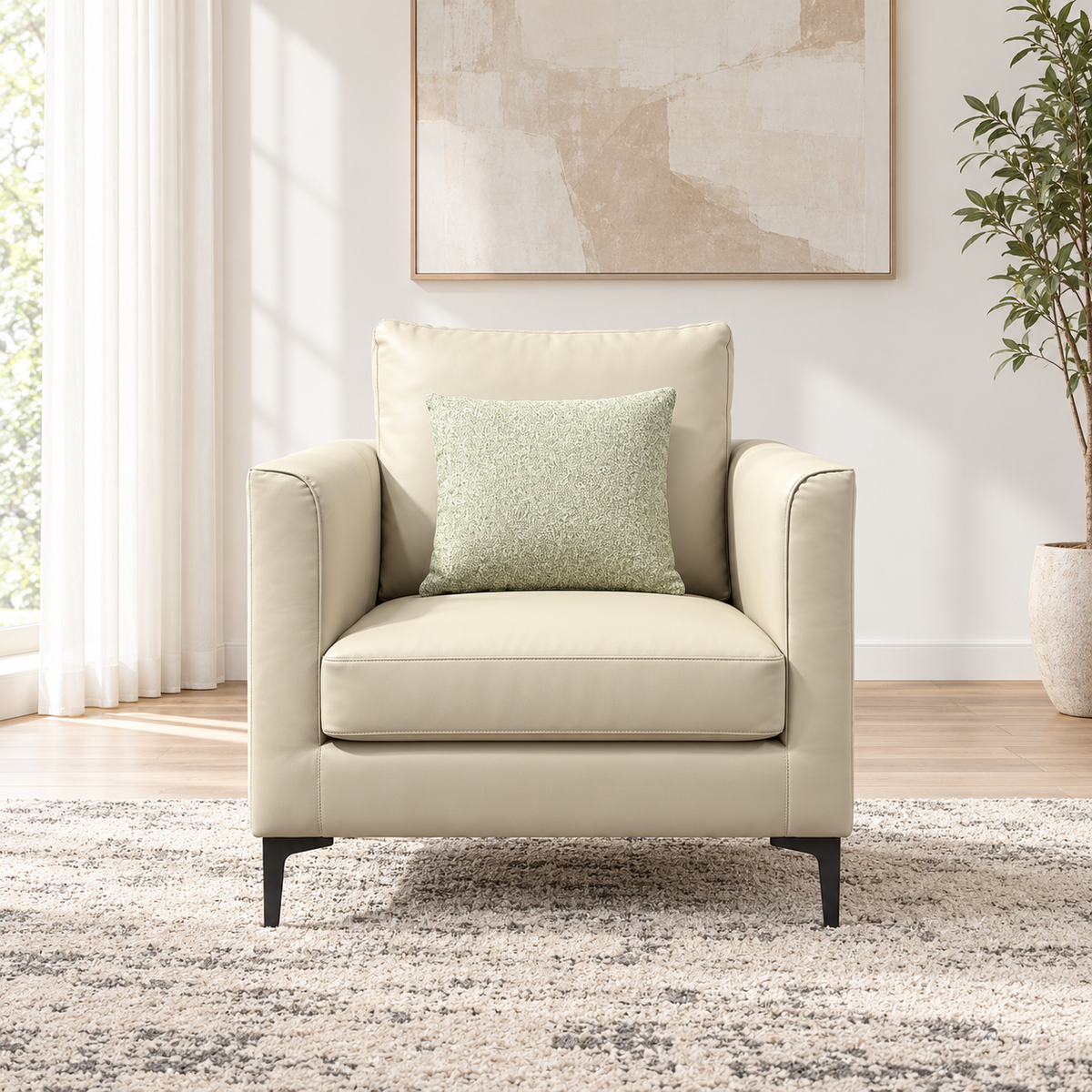 Sofa Marino Single Seater Ivory Travertine at ZHomes Furniture Pakistan