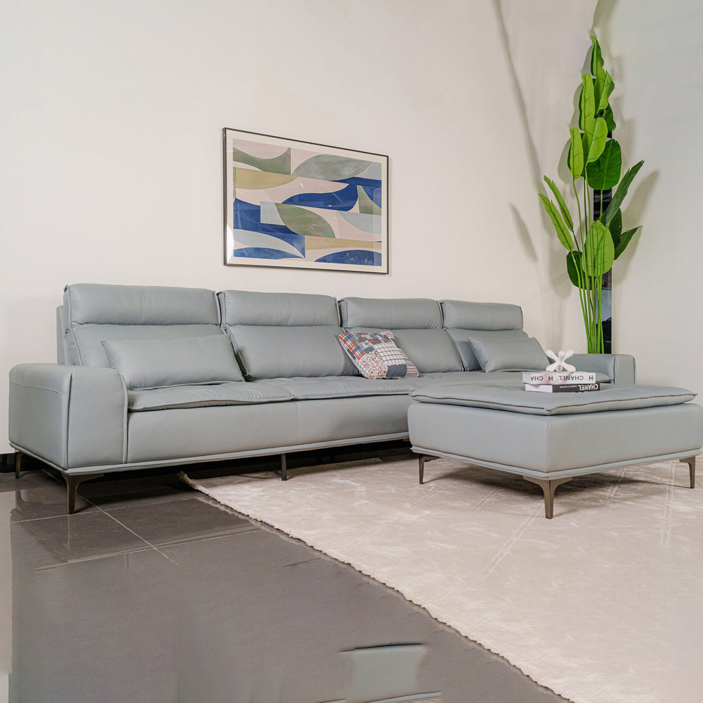 Sofa Zurich With Puffy Silver Mist at ZHomes Furniture No#1 Furniture Store In Pakistan