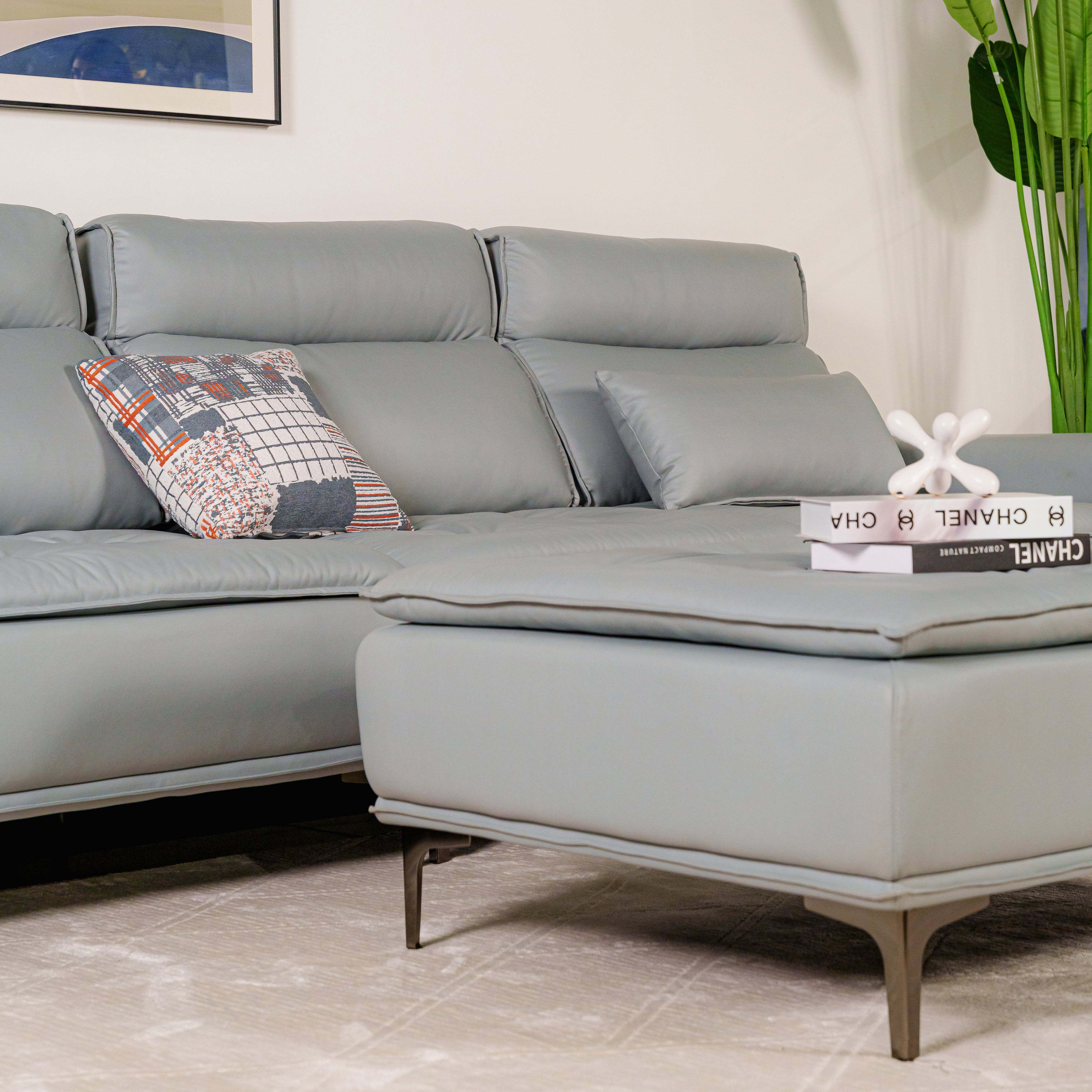 Sofa Zurich With Puffy Silver Mist at ZHomes FurniturePakistan. Best Furniture Store In Pakistan For Furniture Products