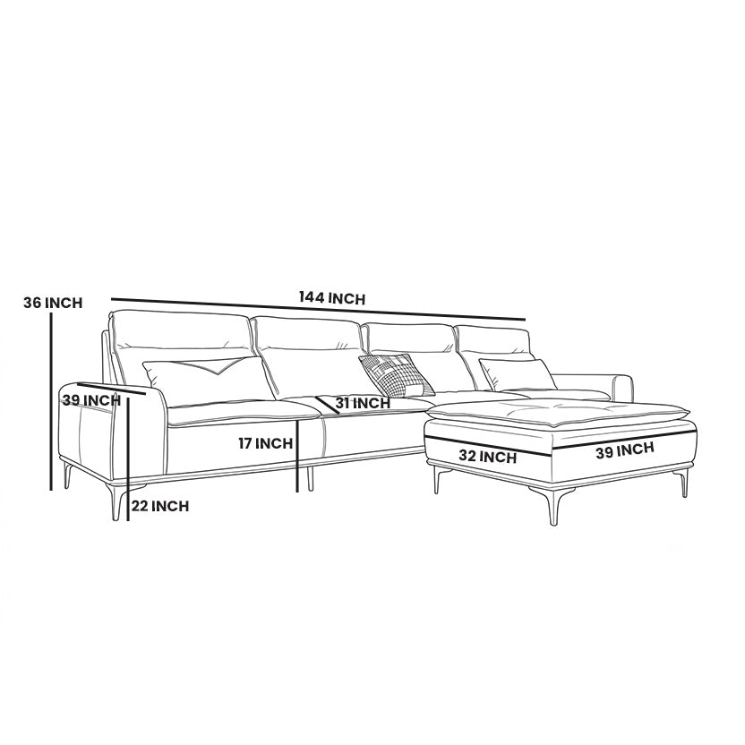 Sofa Zurich With Puffy Silver Mist at ZHomes  Most Famous Furniture Store In Pakistan For Furniture Products